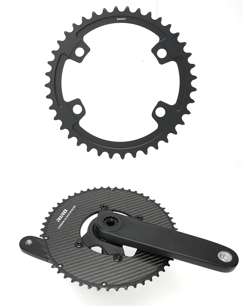 RIRO Carbon 110BCD Kettenblatt für R7000 R8000 R9100 Carbon-Rennrad-Kettenblatt 50-34T 52-36T 53-39T 54-40T Doppelkranz – Detail 11