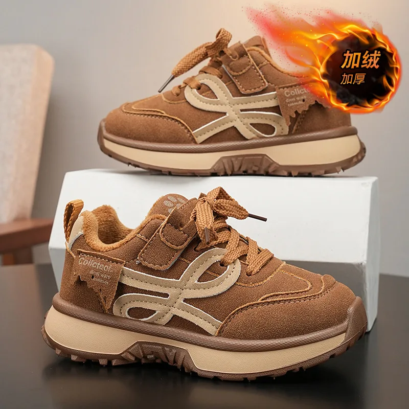 

Girls' Autumn Cotton Walking Shoes 2025 New Style Children's Casual Leather Surface Waterproof Comfortable Footwear