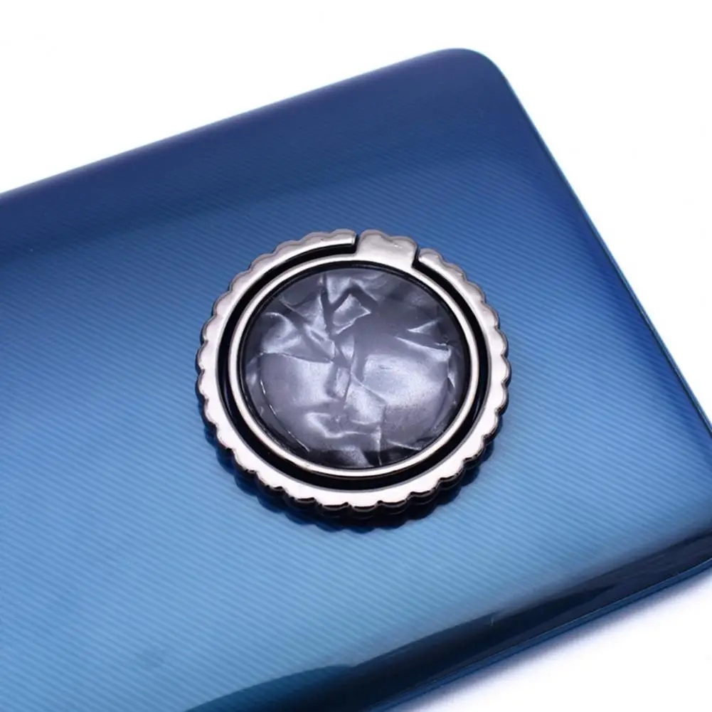 Soporte de agarre para teléfono con diseño de concha, hebilla de anillo para dedo, colorido