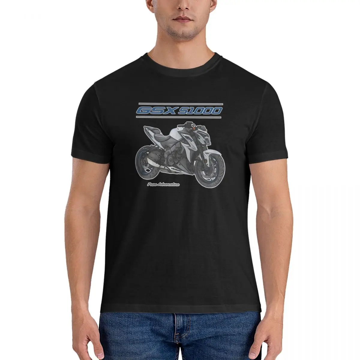 

Men T-Shirt Super Fun 100% Cotton Tee Shirt Short Sleeve New GSX S1000 T Shirt Round Collar Clothes 6XL