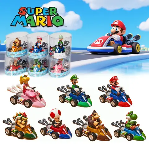 7 arten Super Mary Serie Kart Modell Puppe Mario Bros. Luigi Yoshi Action Figur Spielzeug Sammlung Ornamente Dekoration Kinder Geschenk