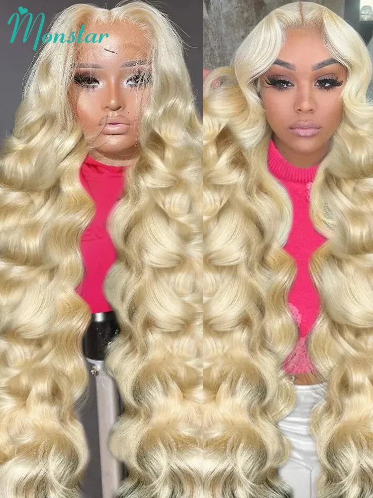 38 40 Inch 613 Blonde Lace Frontal Wig 13x4 13x6 Body Wave Lace Front Wig 360 Lace Wig Human Hair Pre Plucked Remy Brazilian Wig