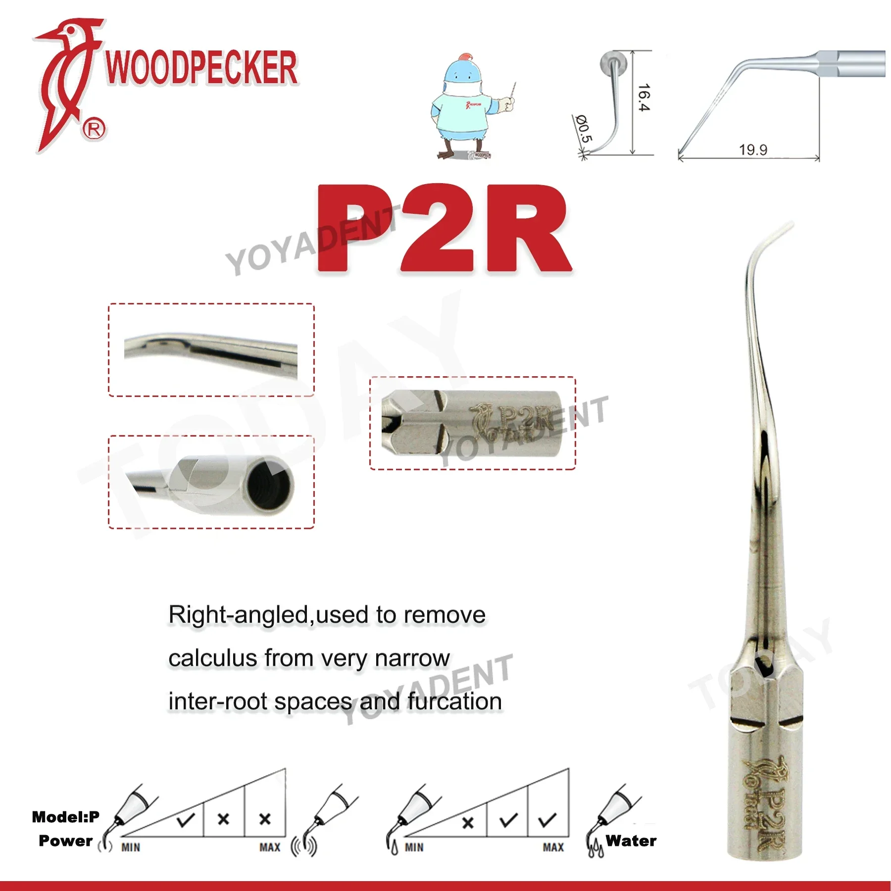 Specht Tandheelkundige Ultrasone Piezo Scaler Handstuk LED HW-5L Scaling Tips Fit UDS EMS Ultrasone Scaler Tandheelkundige Gereedschappen