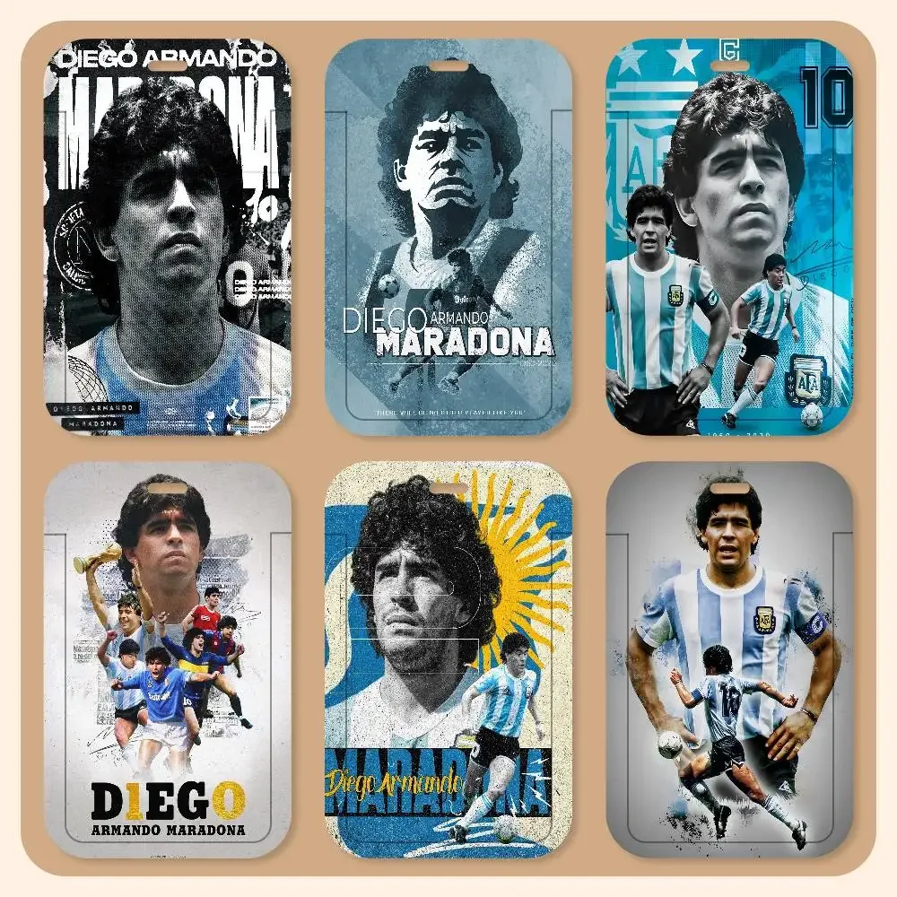 D-Diego A-Armando M-Maradona Porta Tarjetas Vintage con Cordón, Porta Tarjetas de Identificación para Estudiantes, Porta Tarjetas con Correa para el Cuello, Control de Acceso