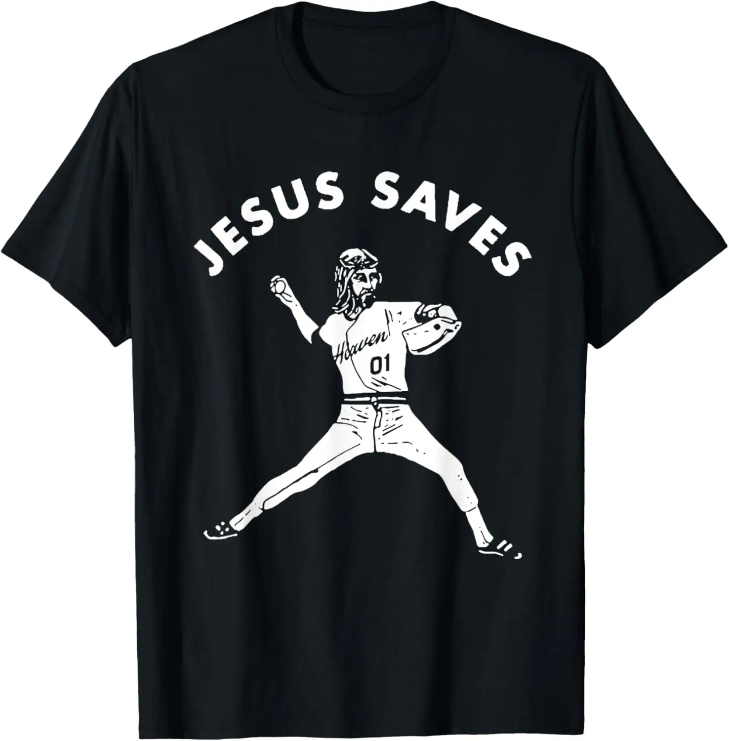 

Jesus Saves Shirt Religious Christian Faith Baseball T-Shirt