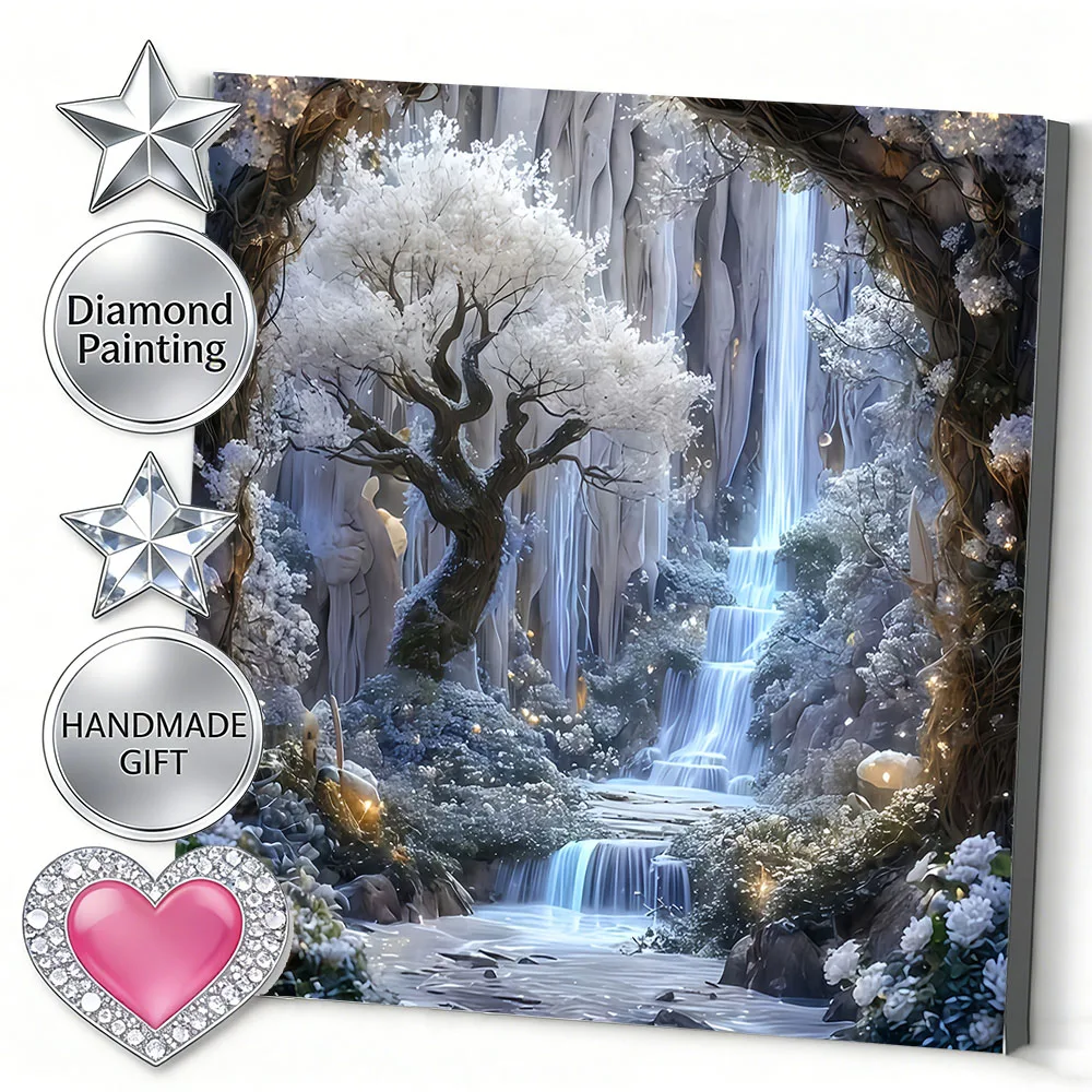 AZQSD Tree Winter Diamond Painting Novelties 2026 Landscape Snow Diamond Mosaic Full Kits Square Round Home Decor Art