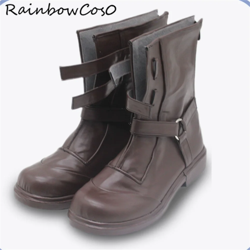 Edward Elric Fullmetal Alchemist Scarpe Cosplay Stivali Gioco Anime Halloween RainbowCos0 W4511