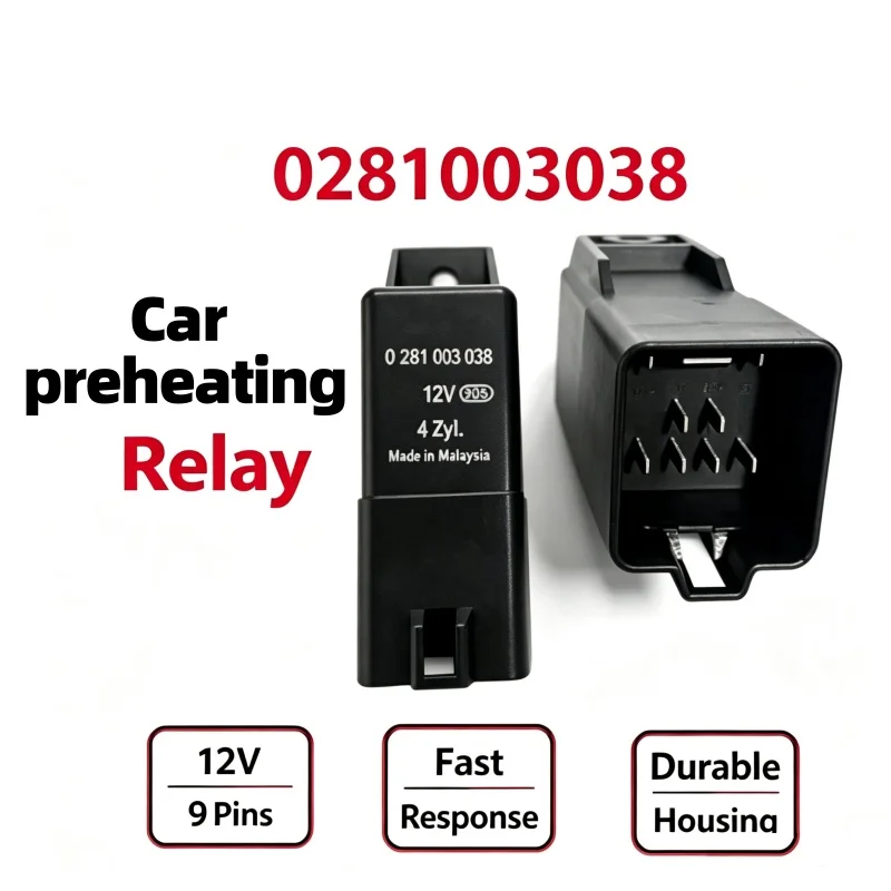 Car relay 0281003038 - Preheating electric heating plug control Relay 038907281D