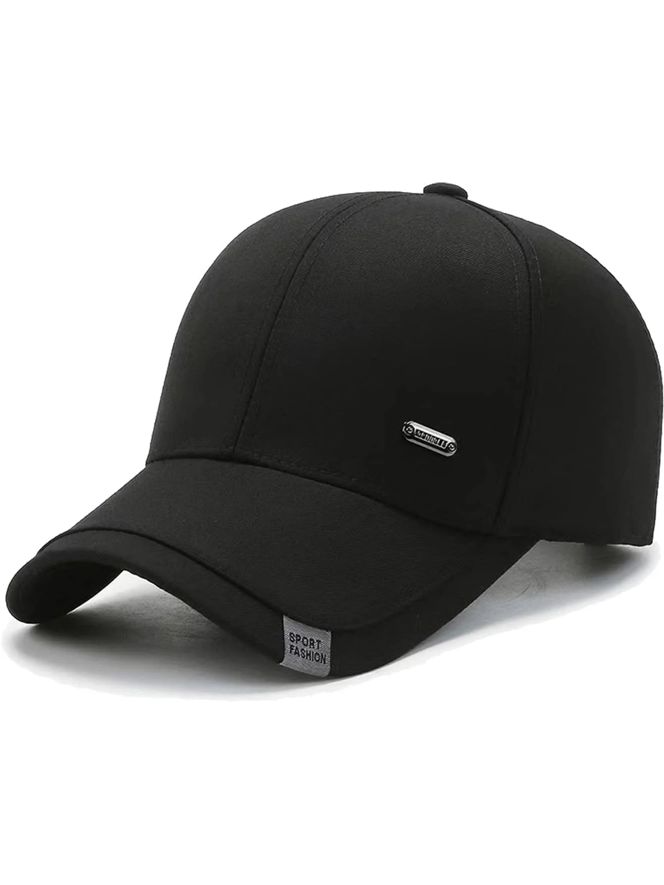 Einfarbige Baseballkappe, Unisex, genähtes Design, Trucker-Mütze, modischer, lässiger, einfacher Sonnenhut, geeignet als Geschenk für Papa/Mama – Detail 3