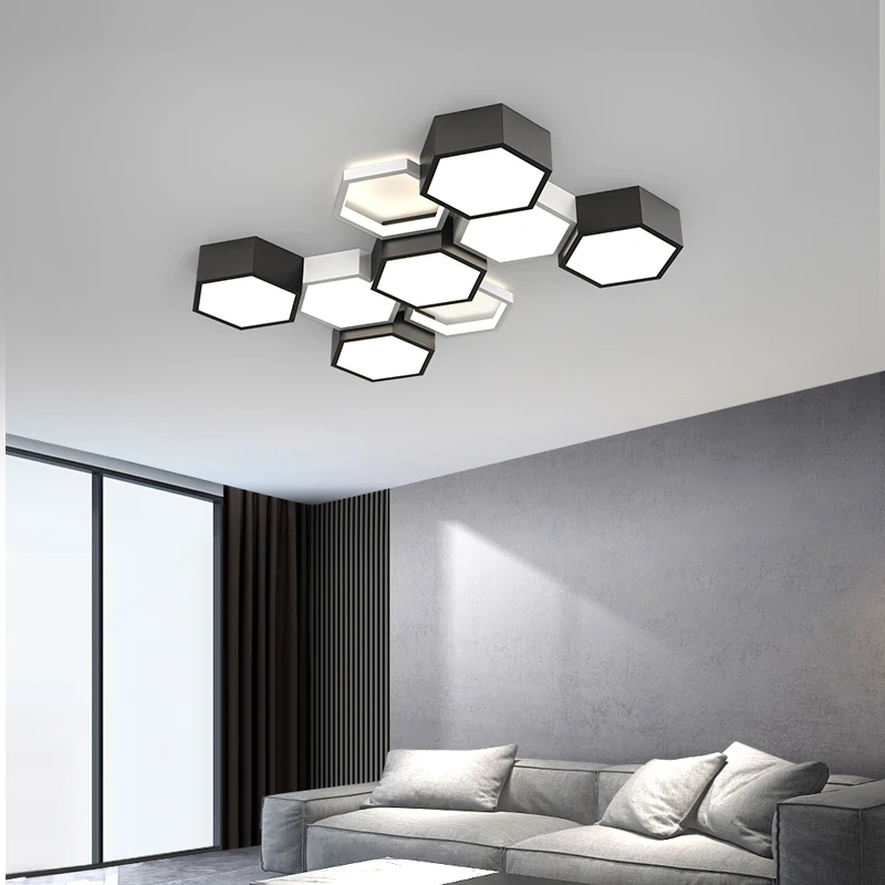 New Led Chandeliers For Bedroom Living Room Kitchen With Remote Control Home Rectangle Gold Modern Ceiling Lamp Lighting Fixture