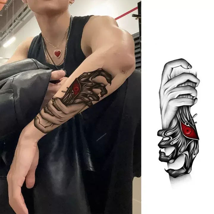 

Terrifying Demon's Hand Temporary Tattoos Durable Horrible Waterproof Fake Tattoo Body Art Tatoo Body Stickers for Woman Man
