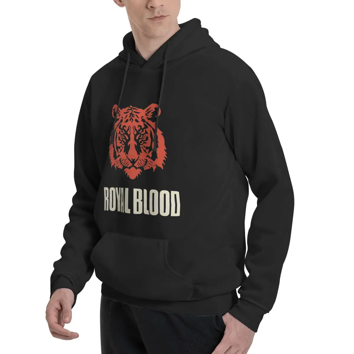 Sudadera con capucha de poliéster de sangre real para hombre, suéter cálido, colores Dif, lindo loro en espejo, tallas