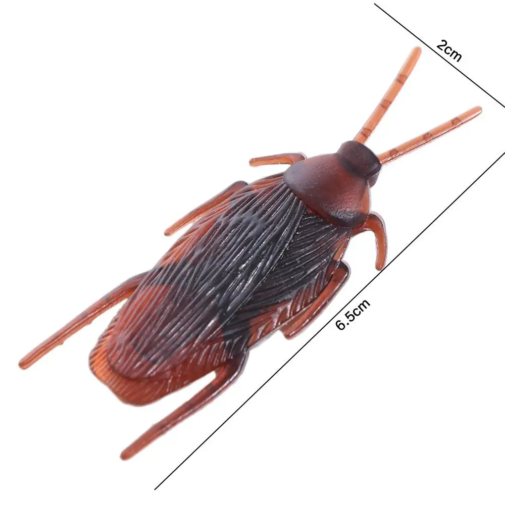 

50pcs Lifelike Simulation Cockroach Trick Realistic Fake Cockroach PVC Funny Cockroach Prank April Fool's Day