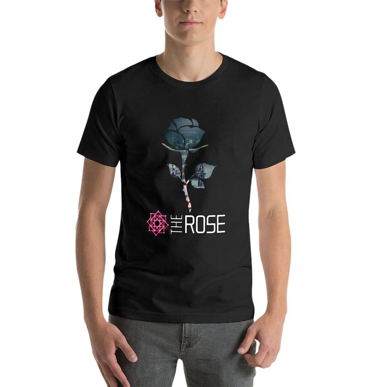 The Rose - Large เสื้อยืดกราฟิกไซส์ใหญ่พิเศษเสื้อยืดวินเทจเสื้อยืดผู้ชาย