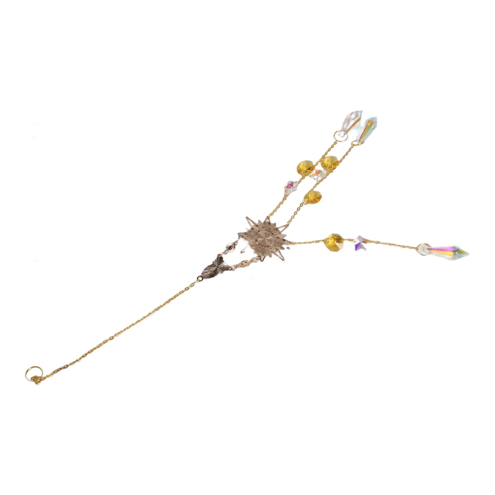 Star Moon Wind Chime Quartz Sun Catcher For Garden Outdoor Wedding Party Home Decor Hanging Ornament