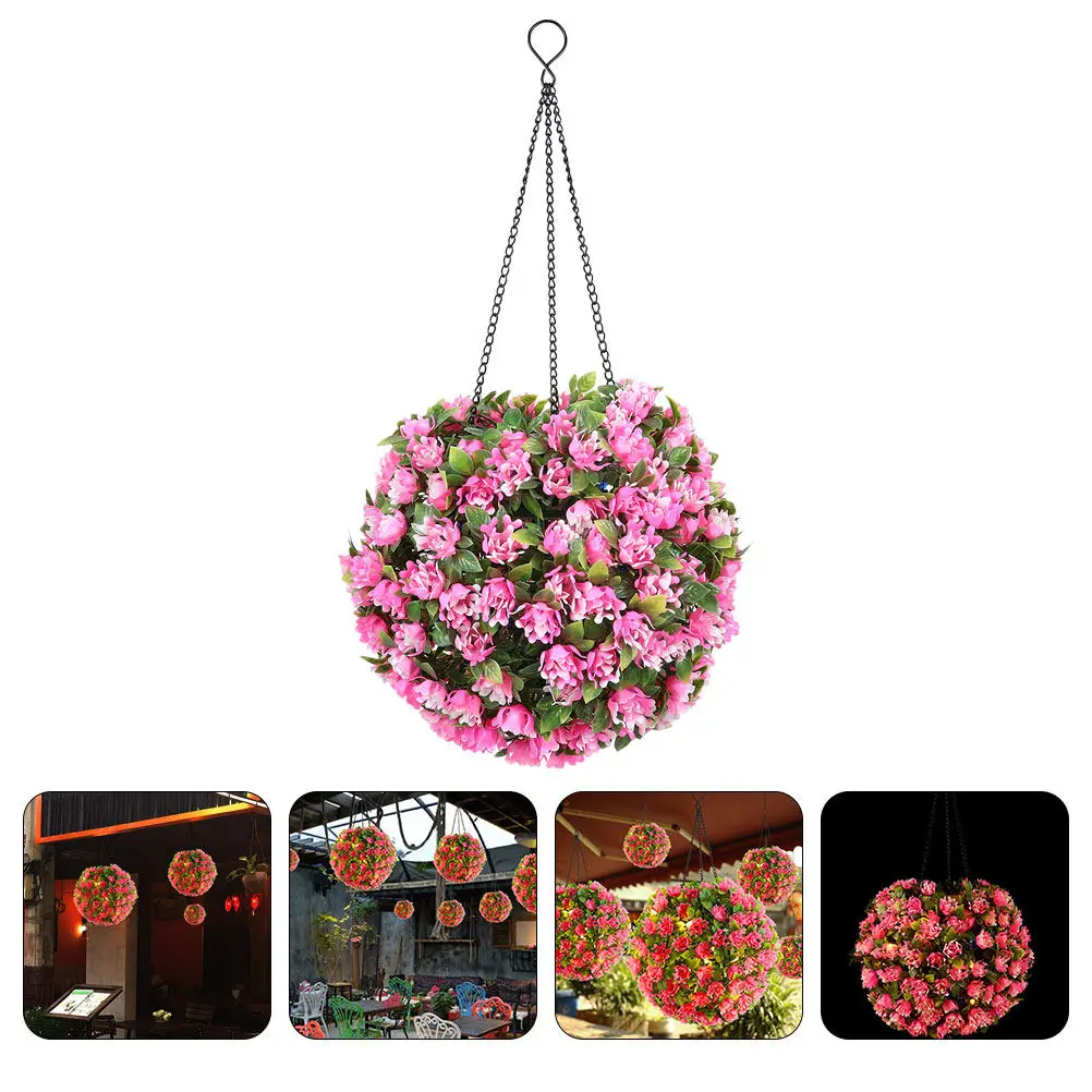 

Lawn Outdoor Solar Lights LED Lighted Artificial Topiary Ball Garden Decorations