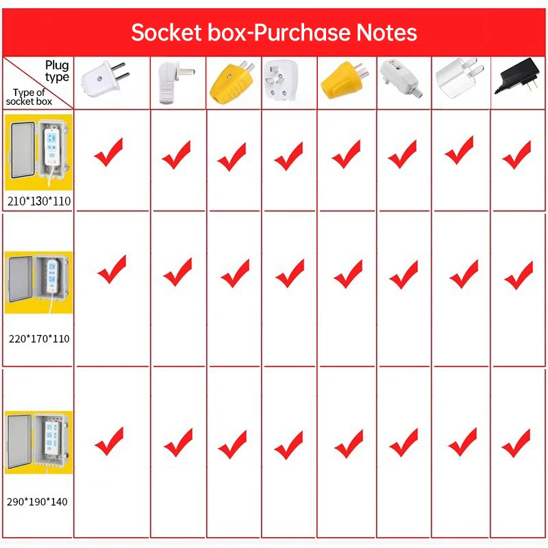 Waterproof Electric Box Abs Plastic Enclosure Outdoor Extension Cord Cover Protector Box Enclosure Cable Outlet Plug Cover Cord