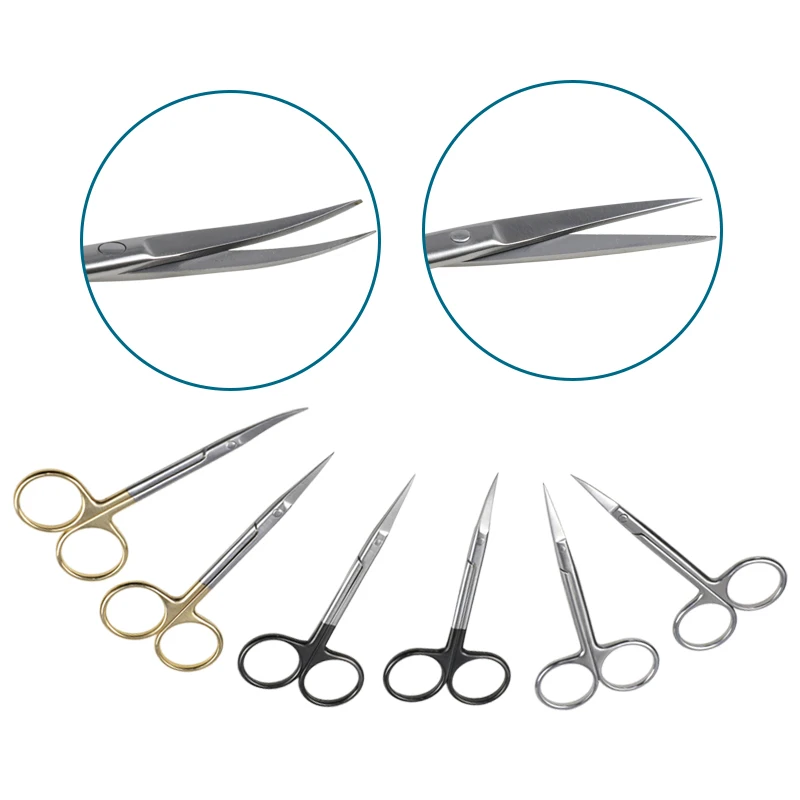 

10cm Ophthalmic Scissors Curved Straight Ophthalmic Eye Instrument Autoclavable