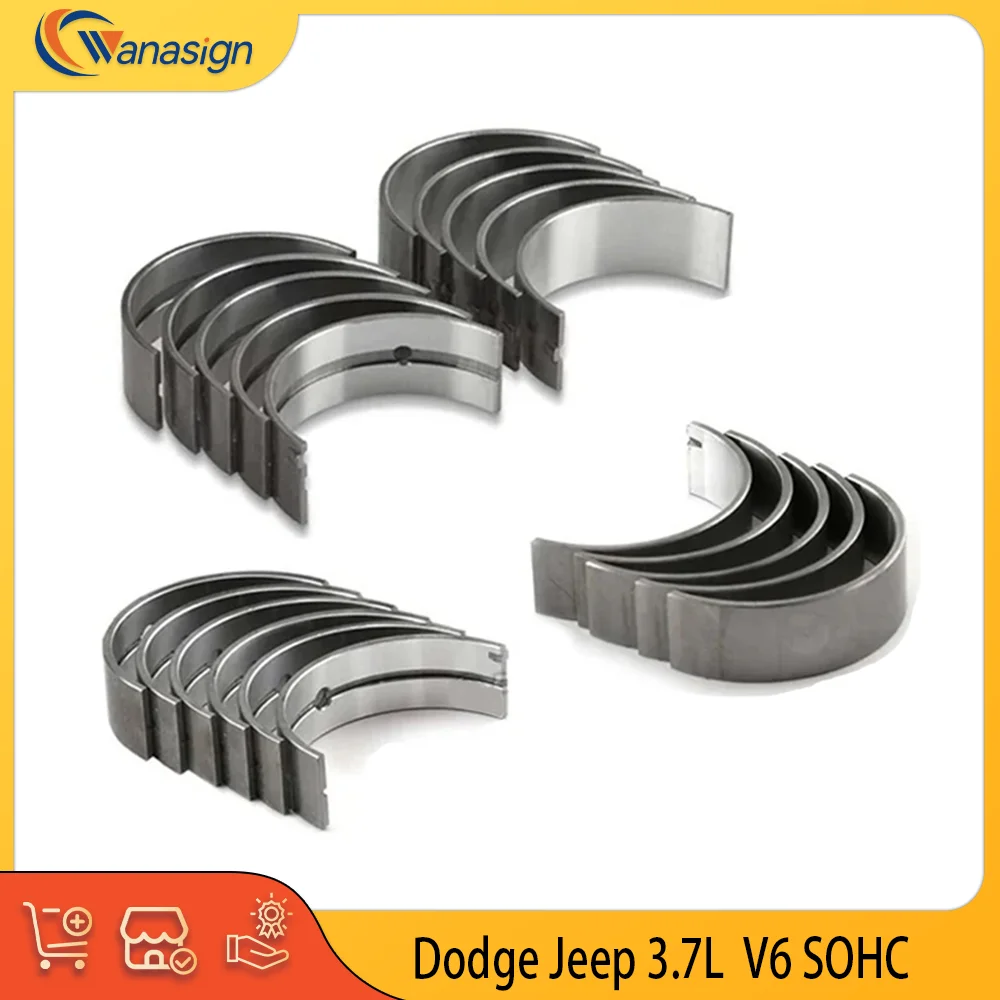 AUTO ENGINE PARTS Main Rod Bearings Set For Dodge Dakota Durango Jeep Commander Liberty 3.7L V6 SOHC 2002-2010