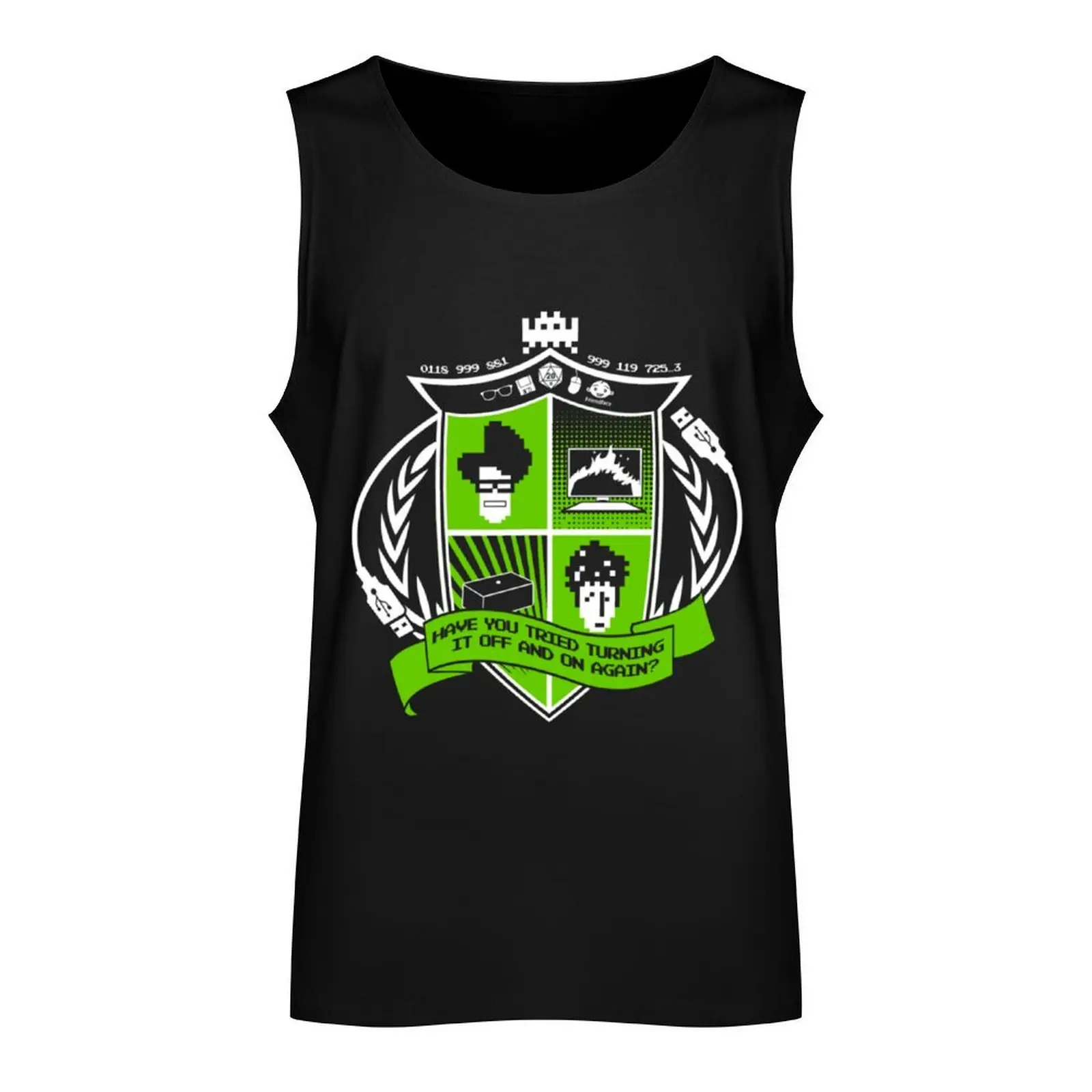 The IT Crowd Crest Tank Top sports suits mens gym clothes