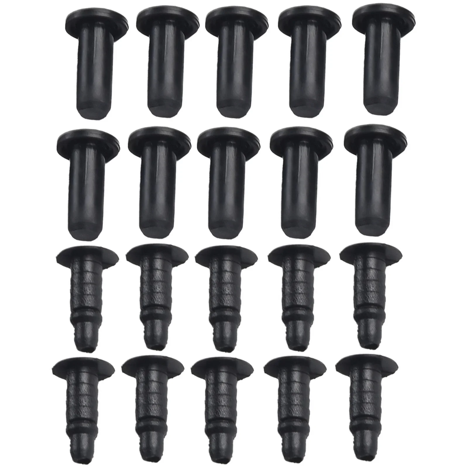 10Pcs For Mercedes For Benz Black Clips Mountings Retainer Fastener 6mm Hole Rivet #0009915940 Nylon & Santoprene Rubber