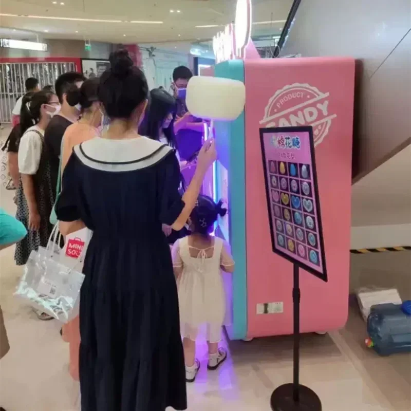 YG-503 Customized Full Automatic Cotton Candy Vending Machine Deposit Party Time Kids Cotton Candy Make Machine for South Africa