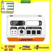 LANPWR 2400PRO Solar Power Supply 2048WH LiFePO4 Battery 2200W (4400W)peak Power Outdoor Camping Home Backup Mobile Power Supply