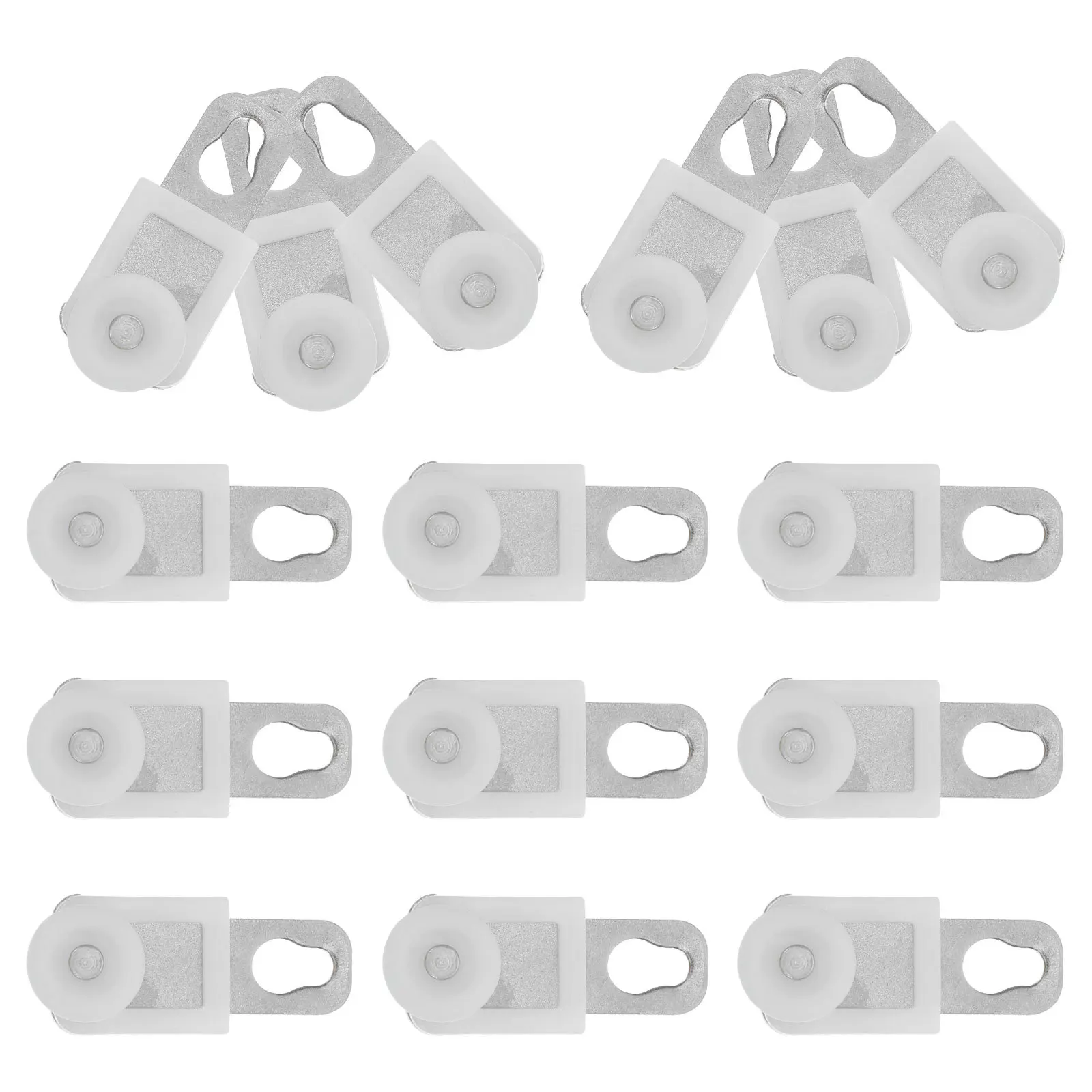 

50Pcs Curtain Track Sliders Smooth Sliding Plastic Carrier Slide Rollers Heavy Duty Ceiling Curtain Hooks Window Track