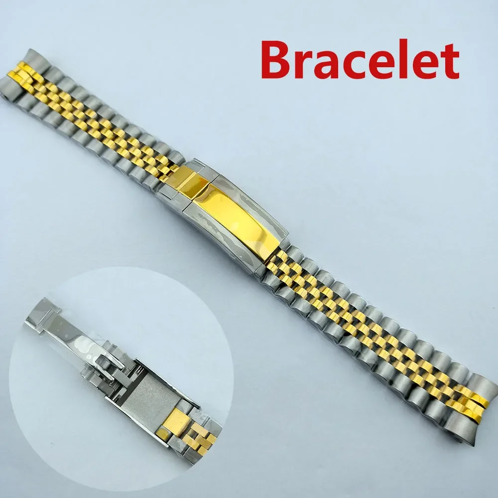 Bracelet de montre en acier inoxydable, 20mm, pour SUB Gstuff Y156 T Jubilee, pour femmes et hommes, en métal massif argenté, accessoire