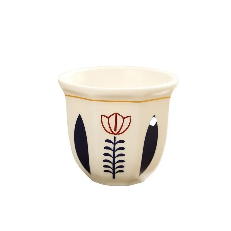 180ml/250ml Espresso Ceramic Cup Middle Eastern style Garland Hand Held Anti-scald Latte Cappuccino Coffee Mugs Teacup Xmas Gift