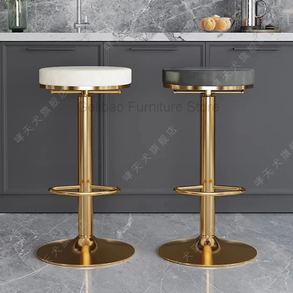 Designer Nordic Aesthetic Bar Stools Hairdressing Bedroom Relaxing Chair Metal Elegant Gaming Vanity Sillas Bar Furniture