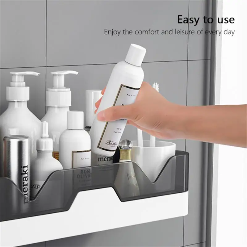 Toilet Bathroom Shelf Wall Hanging Free Punch Toilet Wall Shelf Toilet Bath Wash Table Storage Rack Bath Accessories