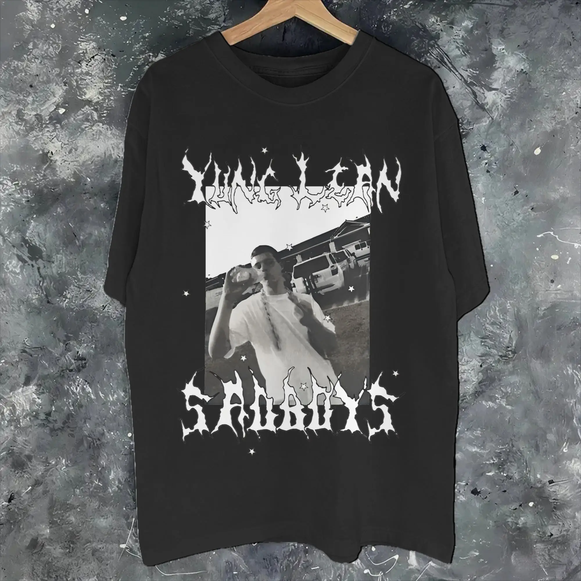 Men Women Graphic Printed Yung Lean Warlord   Tee T Shirt Cotton  T-shirts Clothing