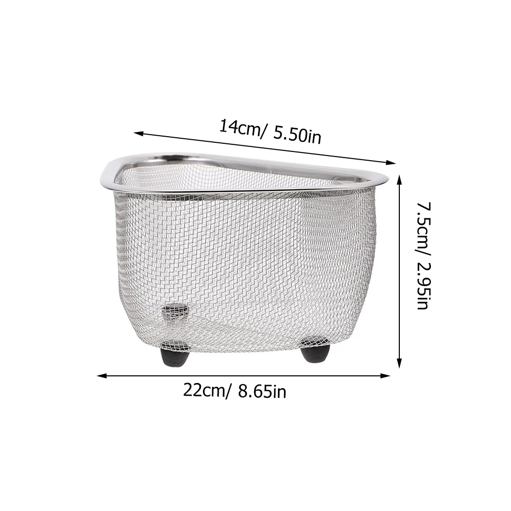 2 قطعة سلة من الفولاذ المقاوم للصدأ غرامة شبكة الصرف ل مصفاة حوض المطبخ حامل الخضار الفاكهة غسل طبق تجفيف الرف بالوعة #1