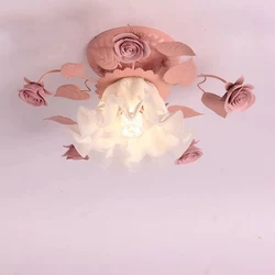 Korean Garden Ceiling Lights Ceramic Living Room Dining Room Aisle Lamps Romantic Bedroom Beauty Salon Clothing Ceiling Light