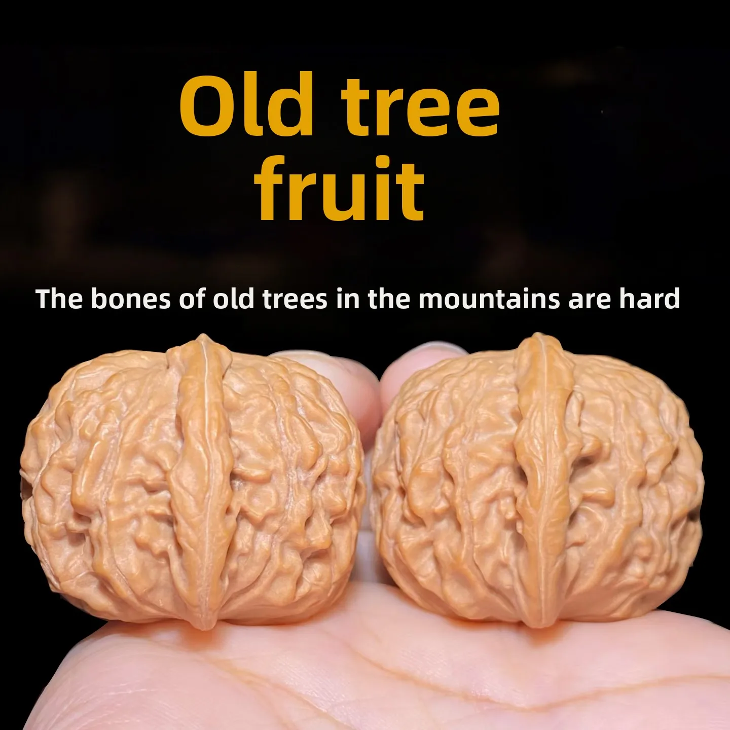 Chinese Traditional Auspicious Red Bean Lion Head Wenwan Walnuts Pair Natural Original Color Hand Massage Toy Good Luck Blessing