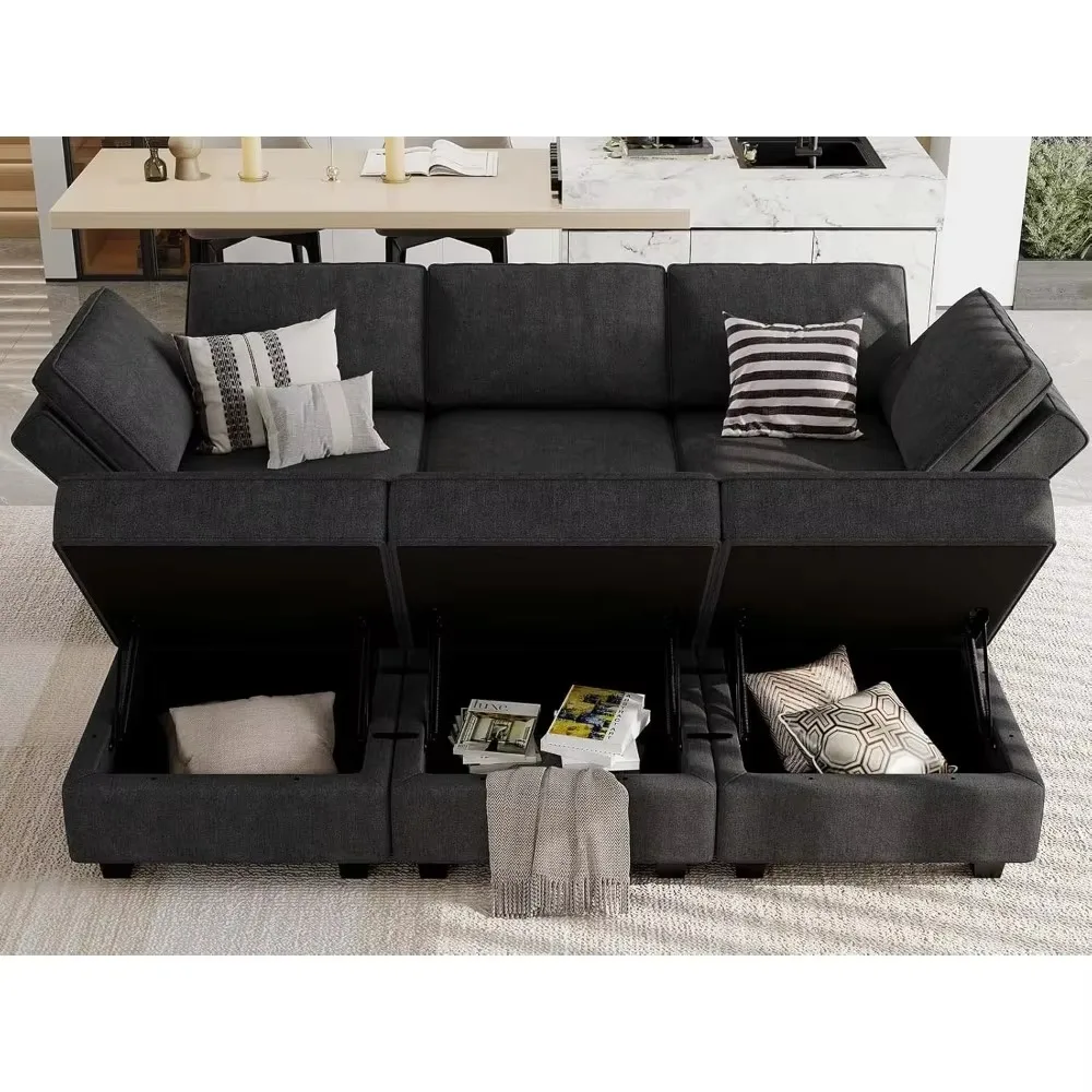 Modular sofa bed, modular sectional sofa, convertible sectional sofa bed, set sleeper sofa，26.4 L x 26.4 W x 33.5 H inches