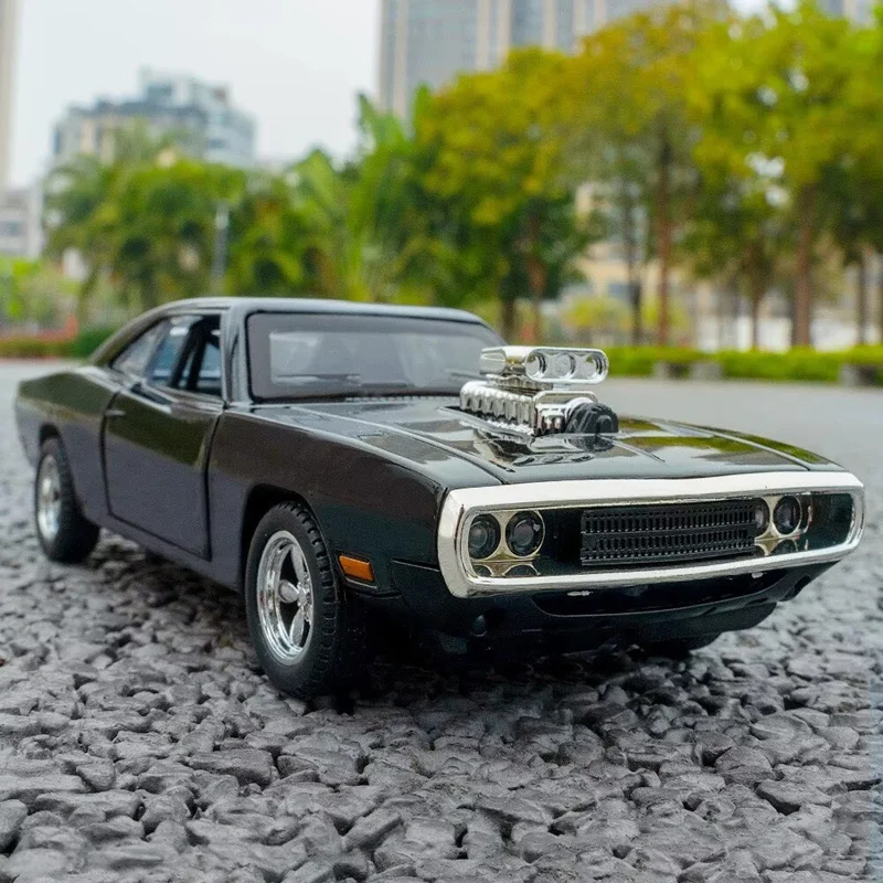 

1/24 Dodge Charger Alloy Musle Racing Car Model Diecast Metal Sports Vehicles Car Model Simulation Sound and Light Kids Toy Gift