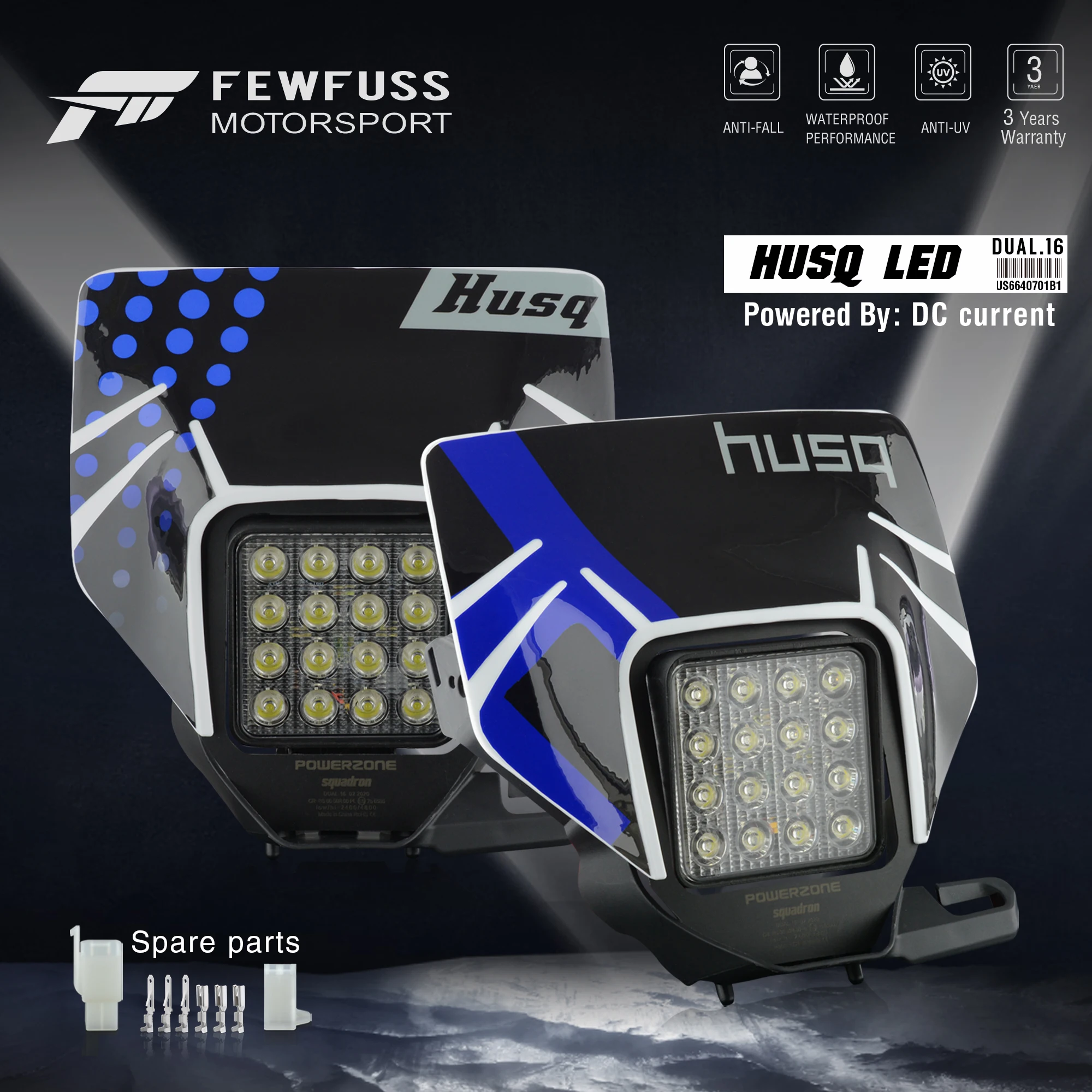 

FEWFUSS Motorcycle Headlight Headlamp Head Light Supermoto Fairing For Husqvarna Husky TE TE Enduro VSL Headlight