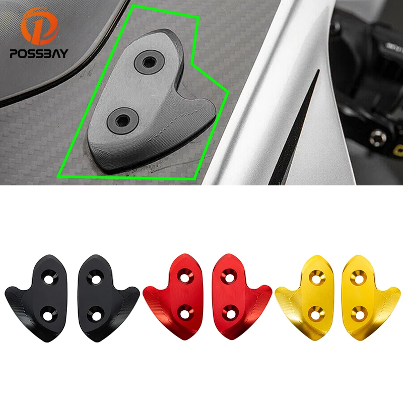 2 Pcs Motorcycle Rear View Mirror Block Off Base Plates Cover Mount Decorative Cap for YAMAHA R1 R1M 2015 2016 2017 2018 2019