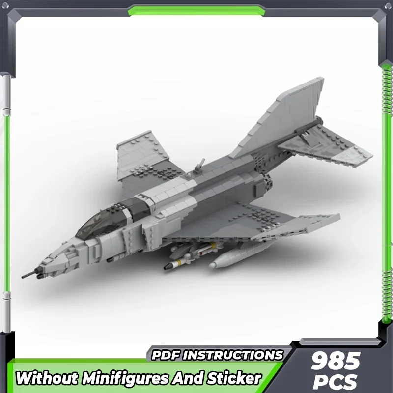 Moc Building Bricks Military Model F-4G Wild Weasel Fighter Technology Modular Blocks Gifts Toys For Children DIY Sets Assembly