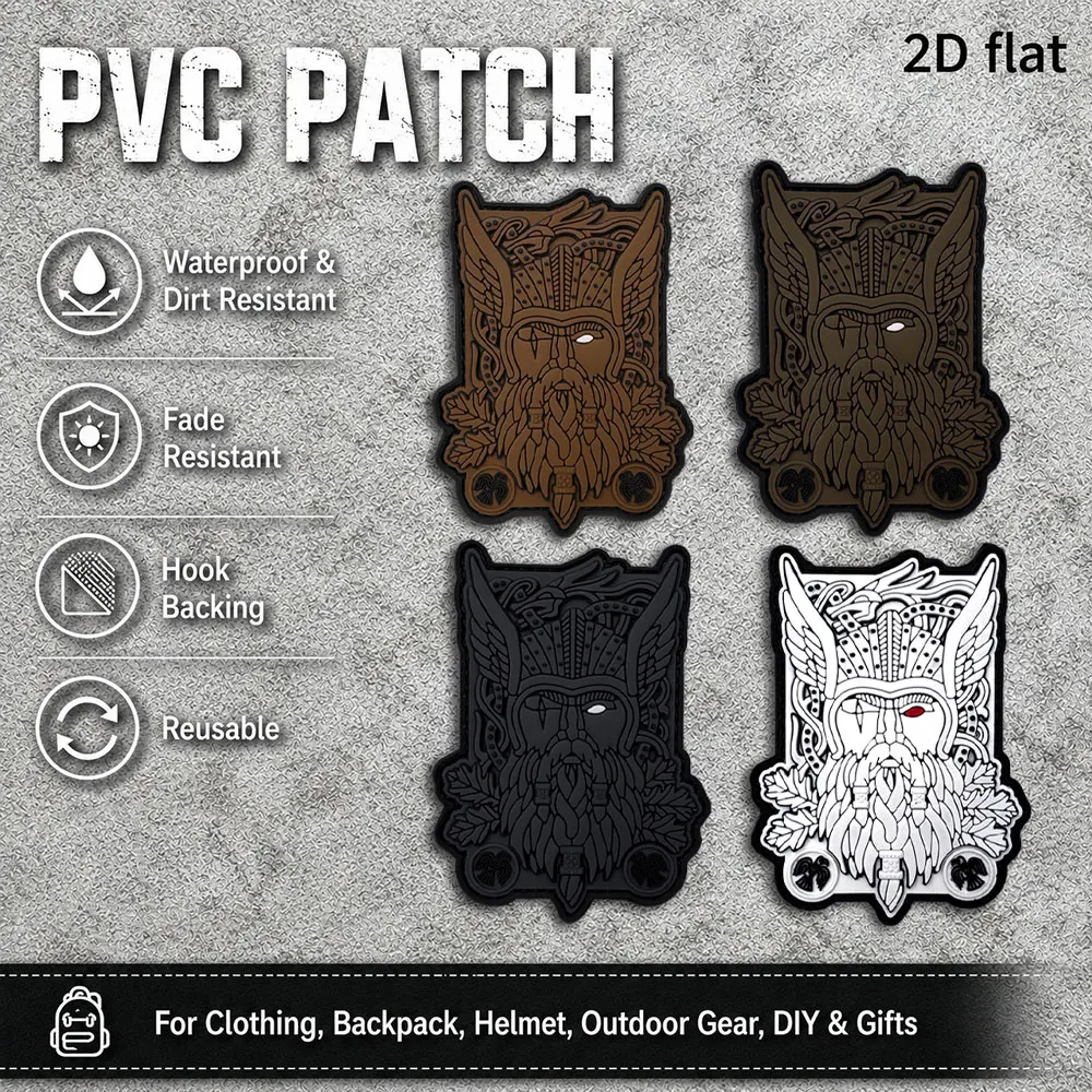 1Pc/2Pcs/3Pcs/4Pcs Optional Wing-Shaped Helmet Long-Whiskered Portrait Pvc Arm Patch Glow-In-The-Dark Personalized Patch Badge Applique for Jacket, Backpack, Hat, Canvas Bag, Handbag Decoration Fabric Patch with Fleece Backing