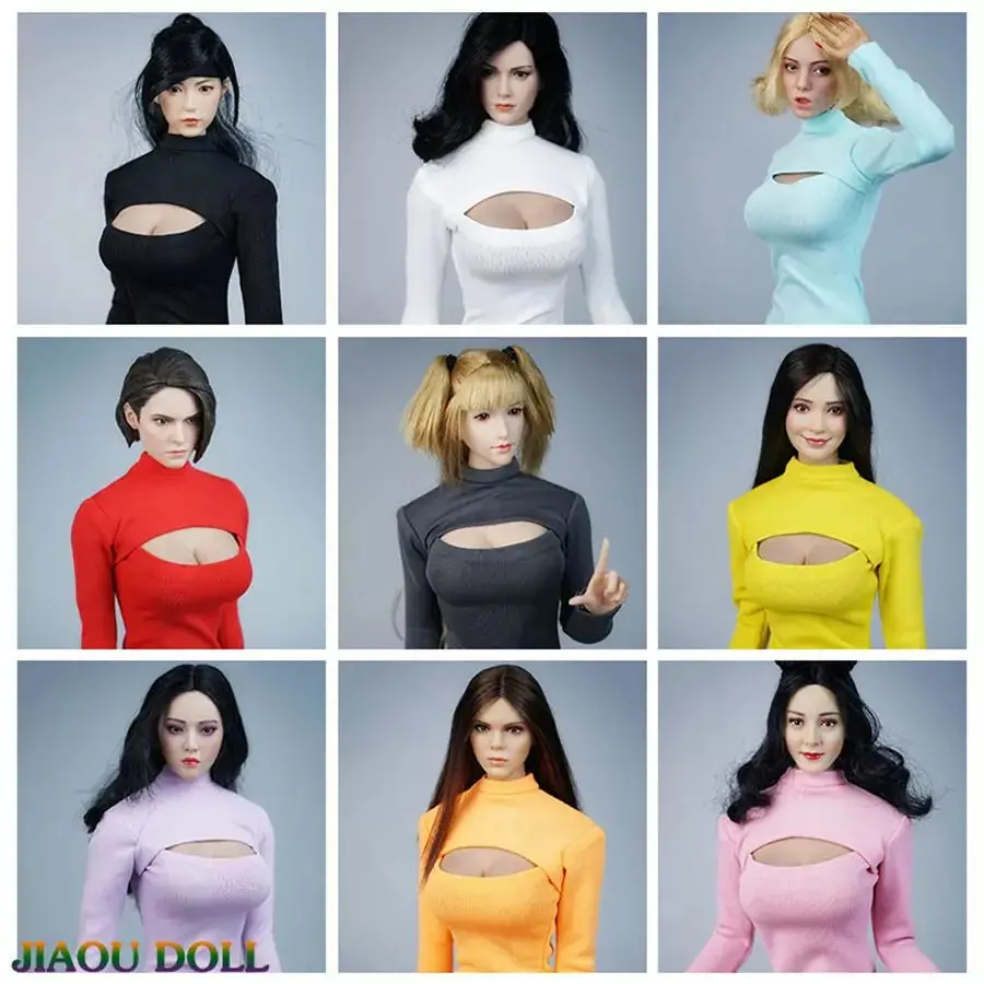 

1:12 JO21X-22 Open Chest Dress Clothes For 6" Female Phicen TBL JO Action Figure Body Toy