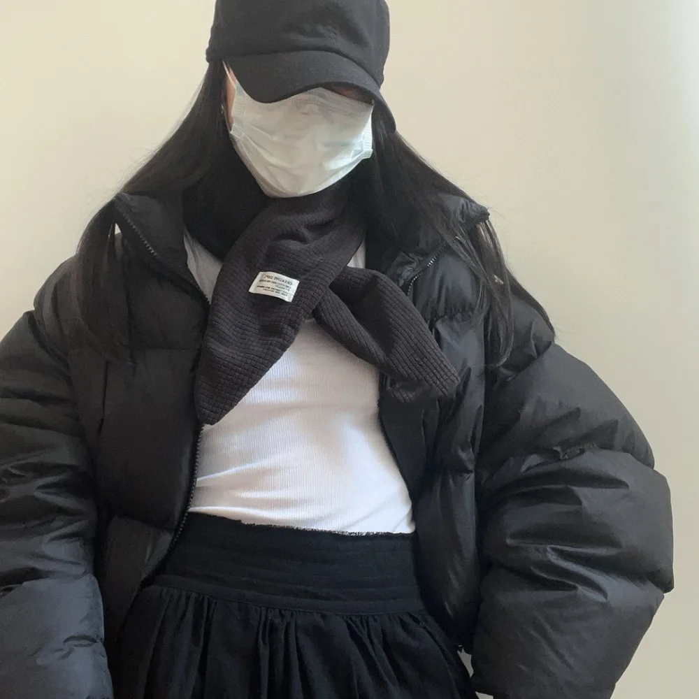 

Stylish Padded Cross Feather Scarf Keep Warm Apparel Accessories Down Neck Scarf Windproof Korean Style Thermal Shawl Woman