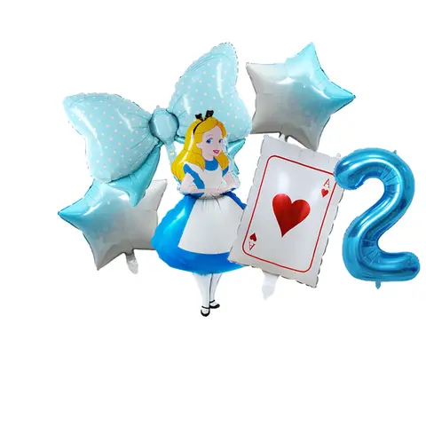 Prinsessa Folieballong Flicka Födelsedag Pokerkort Ace Of Hearts Alice Ballonger Underlandet Festdekorationstillbehör 10 best sales Alice i Underlandet dekorationer - №3