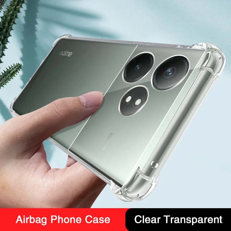 Airbag Silicone Mobile Phone Case for OPPO Realme GT Neo6 Neo 6 SE 6SE 5G Luxury Shockproof Soft Transparent Original Back Cover