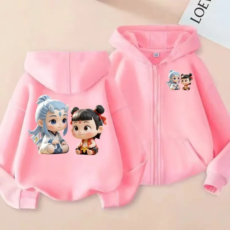 سويت شيرت بسحاب لطيف وعصري للأطفال من Q-version، قميص بغطاء للرأس على شكل رسوم متحركة للأولاد والبنات #2