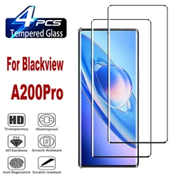 9H Curved Four Sides Glue Screen Protector For Blackview A200 Pro 2/4Pcs HD Tempered Glass Film