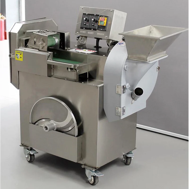 Double Head Multi Function Commercial Vegetable Cutting Tool High Power Slice Shred Dice Segment Machine Vegetable Cutter Machin