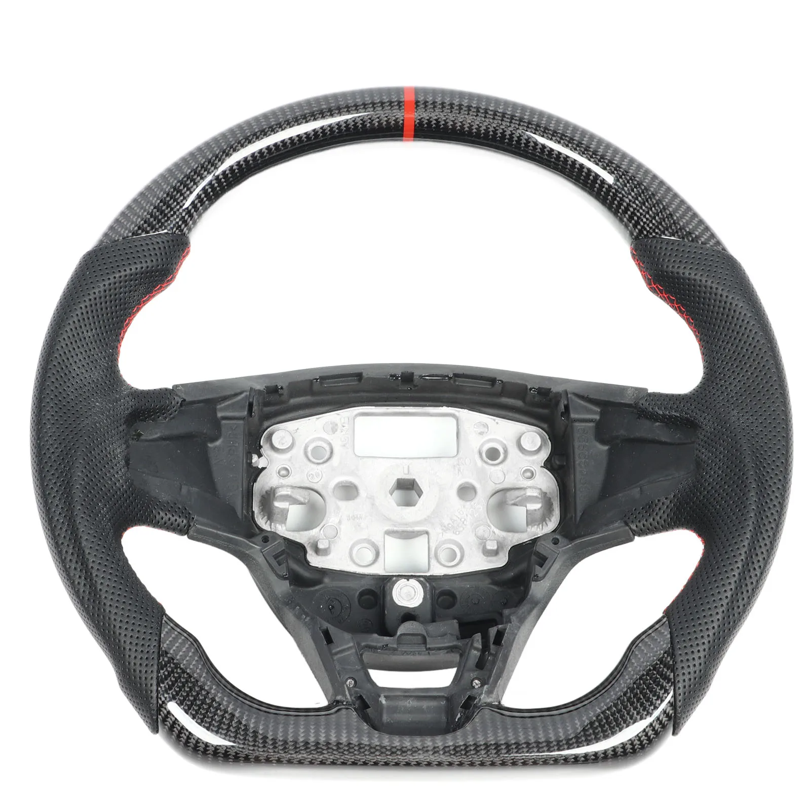 

Руль из углеродного волокна с перфорированной кожаной отделкой, замена для Ford Transit Tourneo Custom 2017-2022